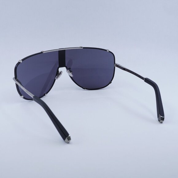 🕶️ New Philipp Plein SPP075M 0K07 Sunglasses - Silver Frame, Grey Lenses - Picture 8 of 9
